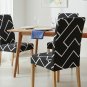 Anyseat Chair Cover Black Square Lattice Design Elastic Slipcover Dining Decor