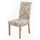 Anyseat Chair Cover Beige With Black Sketch Elastic Slipcover Dining Decor
