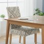 Anyseat Chair Cover Beige With Black Sketch Elastic Slipcover Dining Decor
