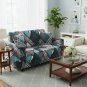 Anyseat 2-Seater Sofa Cover, Dark Grey Geometric, Elastic Stretch, Slipcover