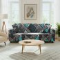 Anyseat 3-Seater Sofa Cover, Dark Grey Geometric, Elastic Stretch, Slipcover