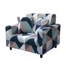 Anyseat 1-Seater Sofa Cover, Blue White Geometric, Elastic Stretch, Slipcover Anyseat 1-Seater Sofa Cover, Blue White Geometric, Elastic Stretch, Slipcover