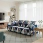 Anyseat 3-Seater Sofa Cover, Blue White Geometric, Elastic Stretch, Slipcover