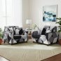 Anyseat 1-Seater Sofa Cover, Black White Geometric, Elastic Stretch, Slipcover