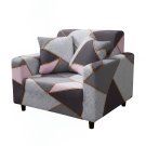 Anyseat 1-Seater Sofa Cover, Gray Pink Geometric, Elastic Stretch, Slipcover