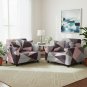 Anyseat 1-Seater Sofa Cover, Gray Pink Geometric, Elastic Stretch, Slipcover