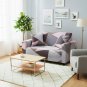 Anyseat 2-Seater Sofa Cover, Gray Pink Geometric, Elastic Stretch, Slipcover