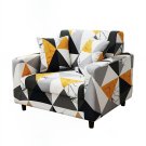 Anyseat 1-Seater Sofa Cover, Yellow White Geometric, Elastic Stretch, Slipcover