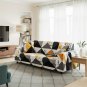 Anyseat 3-Seater Sofa Cover, Yellow White Geometric, Elastic Stretch, Slipcover