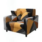 Anyseat 1-Seater Sofa Cover, Golden Yellow Geometric, Elastic Stretch, Slipcover
