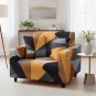 Anyseat 1-Seater Sofa Cover, Golden Yellow Geometric, Elastic Stretch, Slipcover