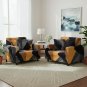 Anyseat 1-Seater Sofa Cover, Golden Yellow Geometric, Elastic Stretch, Slipcover