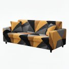 Anyseat 3-Seater Sofa Cover, Golden Yellow Geometric, Elastic Stretch, Slipcover