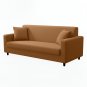 Anyhouz 3-Seater Sofa Cover, Plain Caramel, Elastic Stretch, Slipcover