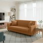 Anyhouz 3-Seater Sofa Cover, Plain Caramel, Elastic Stretch, Slipcover