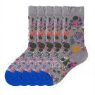 Anyfootwear 5 Pairs Grey Socks, Size 5–9, Cotton, Long Casual Office Sports