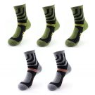 Anyfootwear 5 Pairs Grey Green Socks, Size 5–11, Cotton Compression, Formal & Trekking