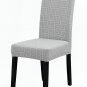 Anyseat Chair Cover, Light Grey Square Geometric, Elastic, Dining & Event Use