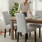 Anyseat Chair Cover, Light Grey Square Geometric, Elastic, Dining & Event Use