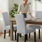 Anyseat Chair Cover, Light Grey Micro Knitted, Elastic, Dining & Event Use