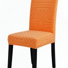 Anyseat Chair Cover, Orange Triangular Design, Elastic, Dining & Event Use