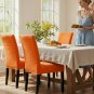 Anyseat Chair Cover, Orange Triangular Design, Elastic, Dining & Event Use