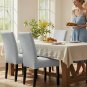 Anyseat Chair Cover, Light Grey Square Geometric, Elastic, Dining & Event Use