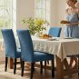 Anyseat Chair Cover, Blue Triangular Design, Elastic, Dining & Event Use