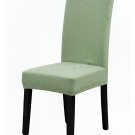 Anyseat Chair Cover, Light Green Wavy Lines, Elastic, Dining & Event Use