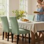 Anyseat Chair Cover, Light Green Wavy Lines, Elastic, Dining & Event Use