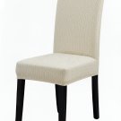 Anyseat Chair Cover, Beige Wavy Lines, Elastic, Dining & Event Use