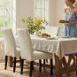Anyseat Chair Cover, Beige Wavy Lines, Elastic, Dining & Event Use