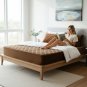 Anycozy Mattress Cover, Coffee, Crystal Velvet, Quilted, Thick, Soft Plush Bed Sheet
