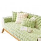 Anyseat Sofa Cover, Light Green, Rabbit Plush Bubble Velvet, Non-Slip L-Shape