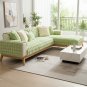 Anyseat Sofa Cover, Light Green, Rabbit Plush Bubble Velvet, Non-Slip L-Shape