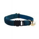 ANYWAGS Cat Collar, Navy Blue, Small, Safety Buckle, Bell, Durable Strap