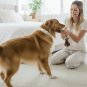 ANYWAGS Dog Collar Leash Setâ White Rope Lead for Training & Walking