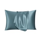 Anypillow Mulberry Silk Pillowcase Set, Blue Gray, XL/L/S, with Eye Mask, Luxury Bedding