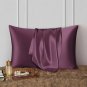 ANYHOUZ Silk Pillowcase, Purple, XL/L/S, Mulberry Silk, Soft & Comfortable Bedding