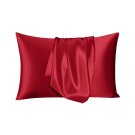 ANYHOUZ Silk Pillowcase, Red Wine, XL/L/S, Mulberry Silk, Soft & Comfortable Bedding