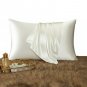 ANYHOUZ Silk Pillowcase Set, White, XL/L/S, Mulberry Silk, Eye Mask Included