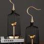 ANYHOUZ Birdcage Tabletop Decor, Gold Handle, Metal Art Ornament, Home Display