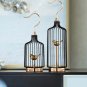 ANYHOUZ Birdcage Tabletop Decor, Gold Handle, Metal Art Ornament, Home Display