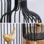 ANYHOUZ Birdcage Tabletop Decor, Gold Handle, Metal Art Ornament, Home Display