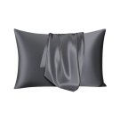 ANYHOUZ Silk Pillowcase, Dark Gray, XL/L/S, Mulberry Silk, Soft & Comfortable