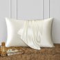 ANYHOUZ White Mulberry Silk Pillowcase, XL/L/S, Soft Smooth Luxury Bedding