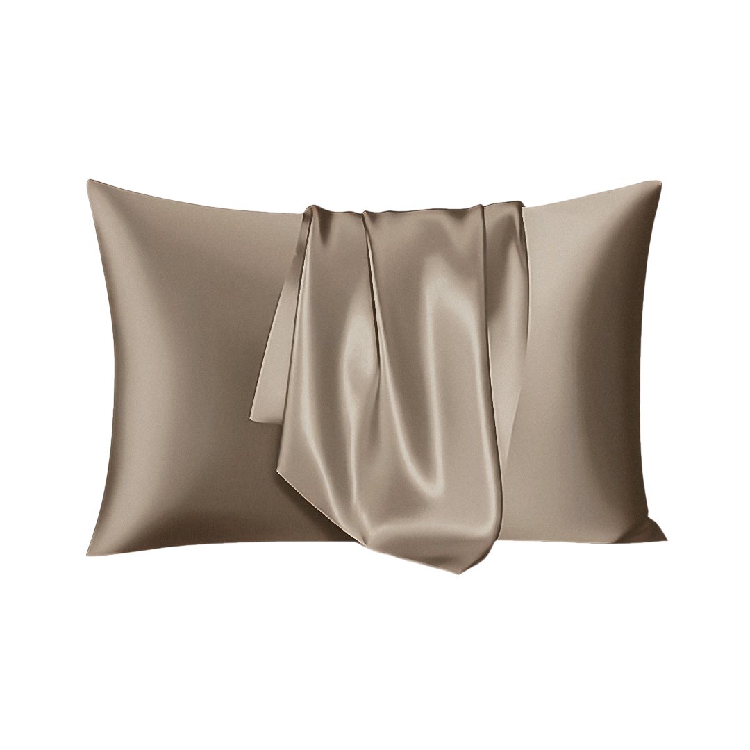 ANYHOUZ Silk Pillowcase, Coffee, XL/L/S, Mulberry Silk, Soft & Comfortable Bedding