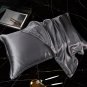ANYHOUZ Silk Pillowcase, Dark Gray, XL/L/S, Pure Real Silk, Soft & Comfortable Bedding