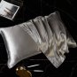 ANYHOUZ Silk Pillowcase, Light Gray, XL/L/S, Pure Real Silk, Soft & Comfortable Bedding