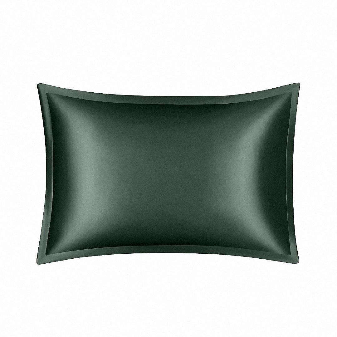 ANYHOUZ Green Pure Silk Pillowcase, XL/L/S, Soft Smooth Luxury Bedding